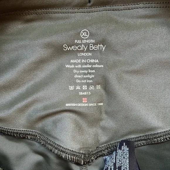 Sweaty Betty High Shine Workout Leggings Dark Forest Green XL NWT - Picture 7 of 12